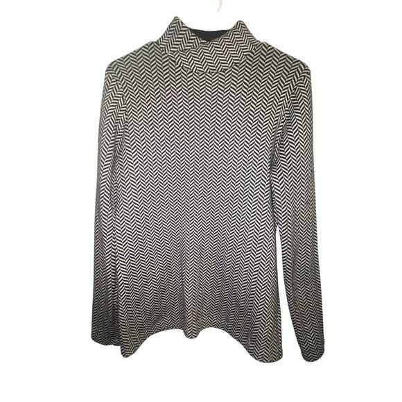 Womens Cream & Black Pattern Duluth Trading Co Sweater Size M - Picture 1 of 4